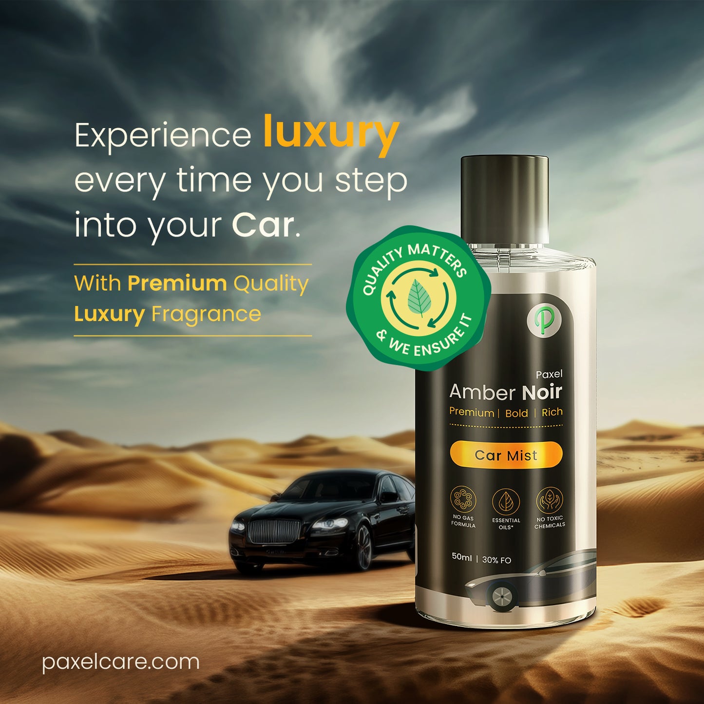 Amber Noir NO GAS Luxury Car Perfume | 350+ Sprays